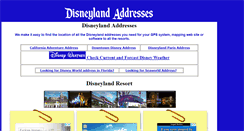 Desktop Screenshot of disneylandaddress.com